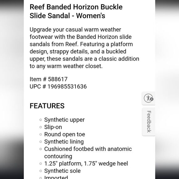 Reef Banded Horizon Buckle Slide Sandal- Brown - Picture 8 of 12